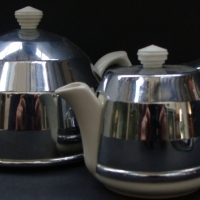 3 piece 1950's Wood & Sons Tea set with Aluminium padded covers - Sold for $98 - 2014