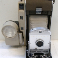 Large Polaroid 800 series Land Camera with flash - Sold for $73 - 2014