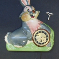 Walt Disney 'THUMPER' ceramic wall clock - marked, numbered & stickered to back, Made in Germany - Sold for $61 2014