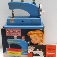 English pressed steel toy Junior sewing machine by Vulcan-  circa 1950's - Sold for $55 2014
