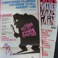 2 x Peter Sellers  daybill movie posters -  Pink Panther strikes again and The Return of the Pink Panther - Sold for $61 2014