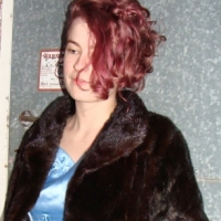 Chocolate brown short mink jacket with darker shawl collar - exc Cond - Sold for $55 2014