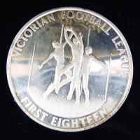 Boxed 1976 Hawthorn First Eighteen VFL Premiership medallion - marked to box 'Bullion Sales International Pty Ltd' - Sold for $207 2014