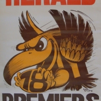 Unframed Hawthorn WEG POSTER premiership 1978 - Great condition - Sold for $110 2014