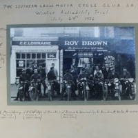 Photograph of the Southern Cross Motorcycle Club of South Australia 1934 signed with identified members - Sold for $171 2014