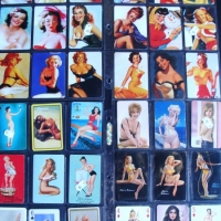 4 x sheets SWAP CARDS all of PINUP GIRLS - approx 36 cards - Sold for $61 2014