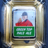 1940/50's Green Top Ale glass ashtray featuring image of the Master of the Hunt - Sold for $79 2014