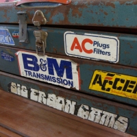 Heavy duty expandable tool box with all original 1980s stickers - Sold for $268 2014
