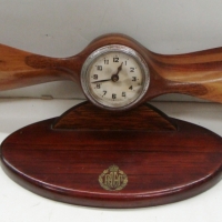 cWW2 RAAF Propeller shaped CLOCK - all Original Period Gilt Decals, wind up clock w No Makers marks sighted - Sold for $152 2014