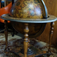 Large floor standing vintage world globe shaped drinks cabinet - Sold for $171 2014