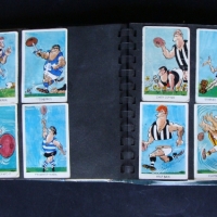 Album & contents - WEG Sunicrust FOOTBALL CARDS - approx 75 cards with fantastic images - Sold for $128 2014