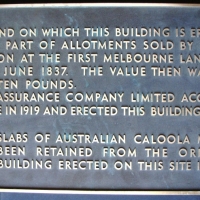 Brass building plate for Melbourne Office of the The Atlas Assurance Company - Sold for $317 2014