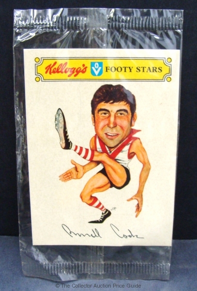 Kellogg's VFL sticker for Russell Cook for The Swans in orig cellophane ...