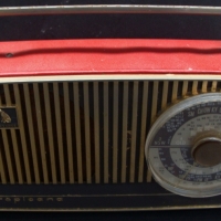 HMV Tropicana transistor radio with red leather case - Sold for $24