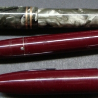 2 x fountain pens inc - Onoto 'cracked ice' and Shaffer fountain pen - Sold for $67