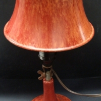 1930's  red/brown mottled  Bakelite table lamp - Sold for $73 2014