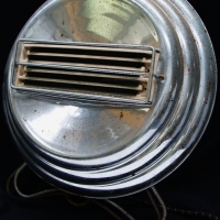 Chrome circular UFO electrical heater - the Caton Fire - Sold for $61 - 2014