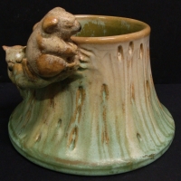 REMUED Australian pottery vase -  two times applied koalas on branch to one side , incised mark to base -  H 12 cm - Sold for $3111 - 2014