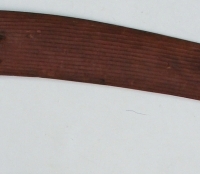 Large fluted Western Desert hunting boomerang with one flat and one fluted face - 81 cm long - Sold for $79 - 2014