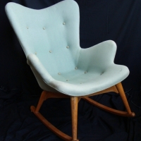 Australian GRANT FEATHERSTON  R160 contour ROCKING CHAIR designed circa 1950s - Sold for $4880 - 2014