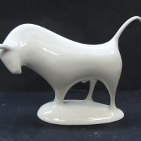 1960's  Royal Dux figure of a Bull in fine porcelain - Sold for $79 - 2014