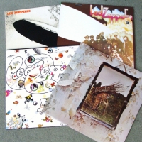 4 x vintage LED ZEPPLIN LP records - 1, 2, 3 & 4 - all Atlantic label - Sold for $140 - 2014