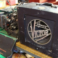c1920/30's PYROX VICTOR 16mm PROJECTOR Set - Animatophone Type 13 - Original Silent or Sound Projector, Speaker box w Fab PYROX VICTO - Sold for $195 - 2014