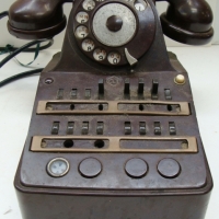 Brown speckled Bakelite telephone by CIT with clover leaf trademark (Ex-Collection of Bill Howard) - Sold for $49 - 2014