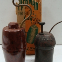 2 x 1930's Bakelite fillers - pressure jet and Peerman fuel filling can for kerosene lamps with original box - Sold for $61 - 2014
