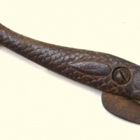 Cast iron figural Fish shaped Design Can Opener E. Preston-London c1868 - Sold for $61 - 2014