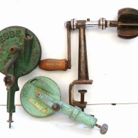 Group lot incl. c1920's food slicers and a citrus pulping machine - Sold for $37 - 2014