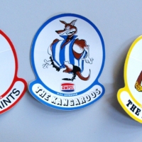 3 x AMPOL VFL Approved Stickers - THE SAINTS, THE HAWKS & THE KANGAROOS - all w Original Backing, unstuck, etc - Sold for $55 - 2014