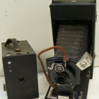 2 x 1920's Box cameras - Houghton's and Kodak - Sold for $43 - 2014