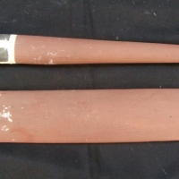 Pair of Ochre clap sticks with artists information on original label - Sold for $49 - 2014