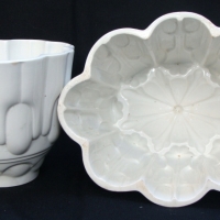 2 x  geometric Porcelain jelly moulds by Shelly - Sold for $37 - 2014
