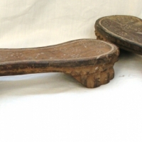 Pair of Japanese thongs with wooden toe peg - Sold for $49 - 2014