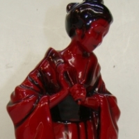 Royal Doulton FLAMBE Figurine - The Geisha - HN 3229 -  1989-99 RDICC exclusive model, 241 cms H - Sold for $244 - 2014