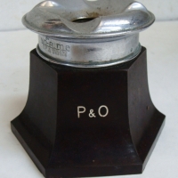 Bakelite and chrome ash tray for P & O lines marked no fume - Sold for $37 - 2014