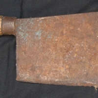meat cleaver  butchers knife by Sorby Sheffield marked 1916 - Sold for $49 - 2014