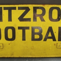 metal painted yellow sign - Fitzroy Football - Sold for $244 - 2014