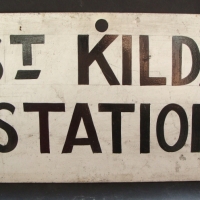 metal sign - St Kilda Station - Sold for $159 - 2014