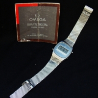 Vintage gents Omega Quartz Digital wrist watch with original booklet - Sold for $37 - 2014