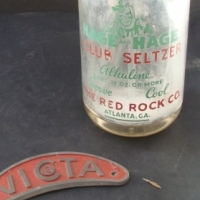 2 x pieces - Victa 18 plaque & enameled Hage  & Hage Soda Syphon - Sold for $24 - 2014