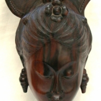 carved ebony sculpture of an Asian girl - Sold for $24 - 2014