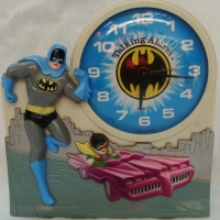 1974 Janex Corp Batman and Robin Talking Alarm clock with battery cover - Sold for $37 - 2014