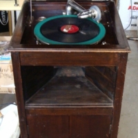 Vintage Upright consul Gramophone with record cabinet - Sold for $122 - 2014