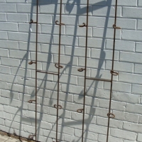 2 x lovely vintage wrought iron coathat racks - Sold for $104 - 2014