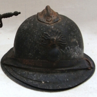 novelty WW 1 metal picklehaube inkwell with sword through helmet - Sold for $85 - 2014