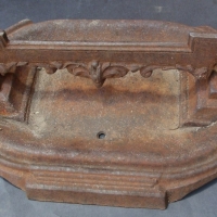 Heavy c1890  ornate cast iron boot scrape - Sold for $55 - 2014