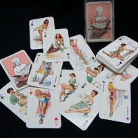 Set of Vintage Risque Pin- Up Girl playing cards - Fab Illustrated plates - Sold for $37 - 2014